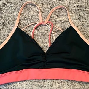 Wildfox Bra Size M Green and Pink Like New